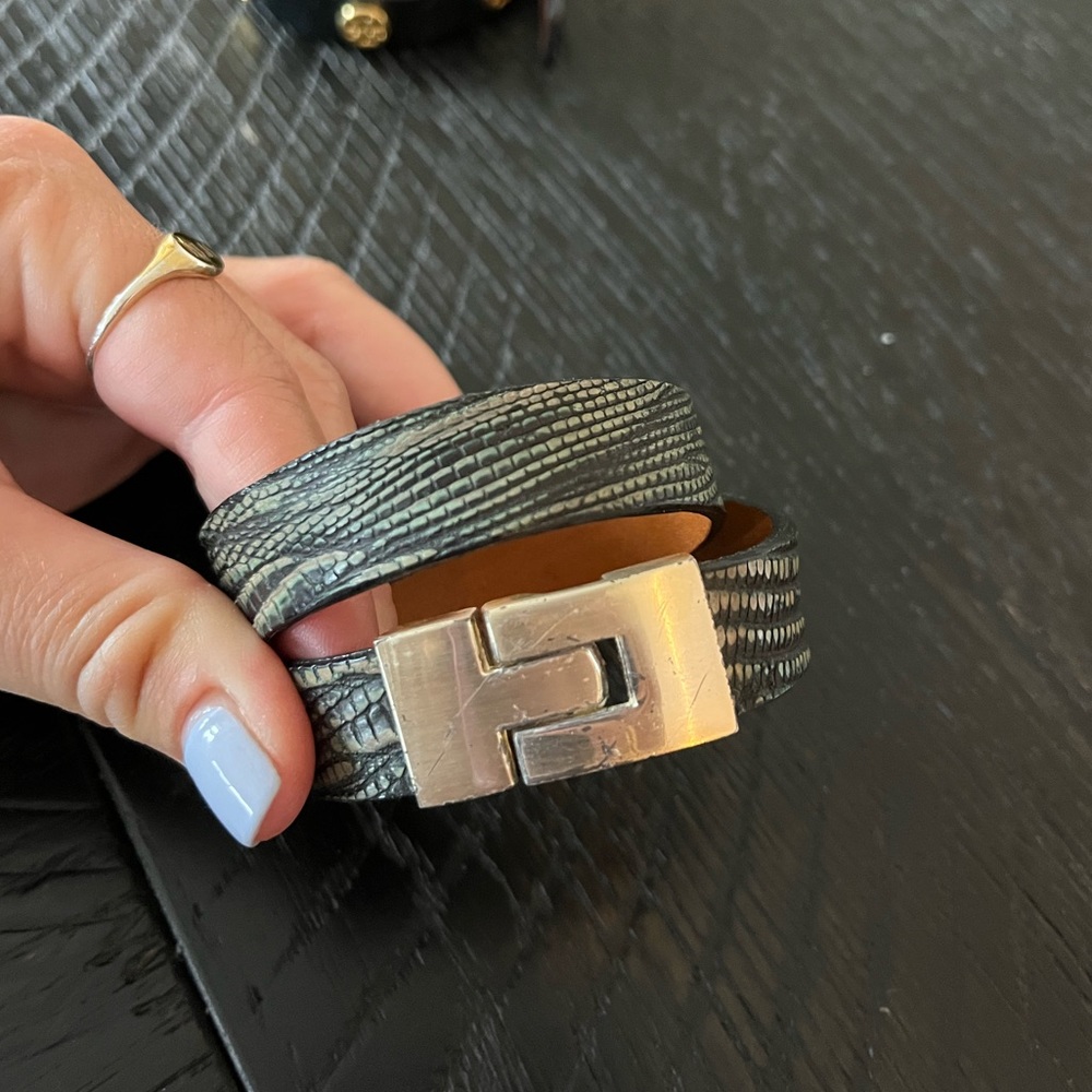 Leighelena wrap bracelet. Genuine lizard material.